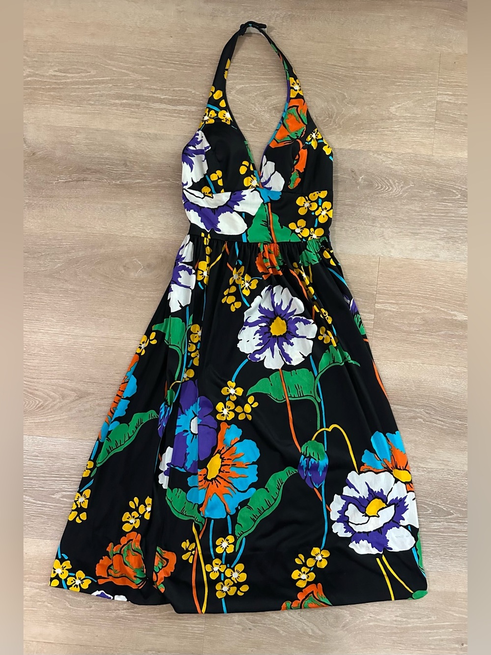 Vintage 60/70’s Cole of California Halter Dress Bold Psychedelic Print